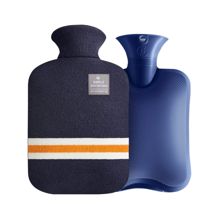 2L Hot and Cold Water Bag with Soft Knitted Cover in Six Colours | Warmth or Chill in a Knitted Cover | Hot Water Bottles