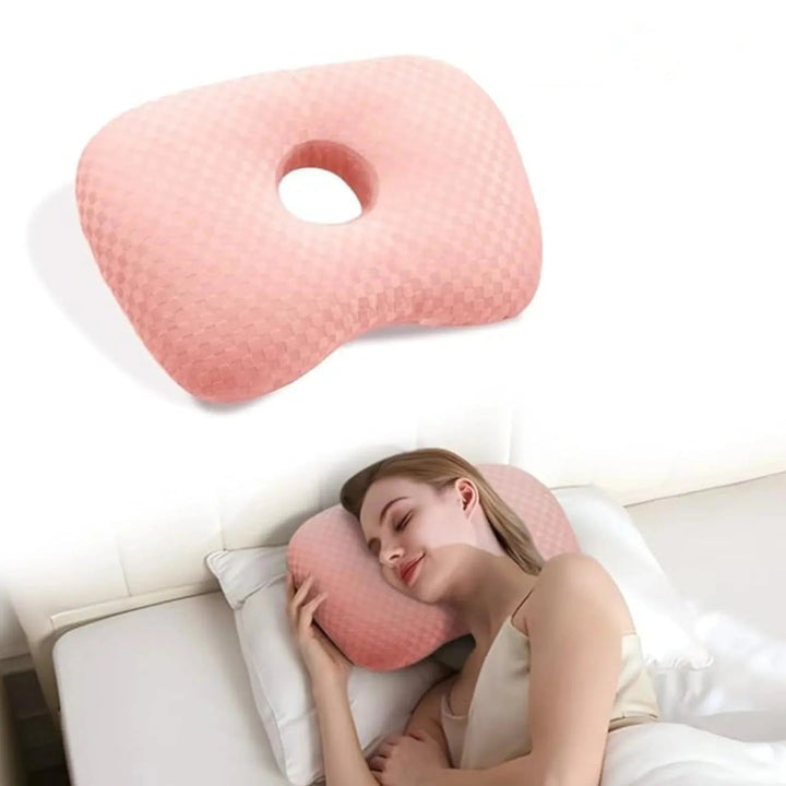 Curved Ear Pillow with Open Center for Side Sleepers | Pressure-Free Comfort for Your Ears | Bed Pillows