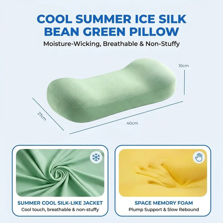 Office Nap Pillow with Memory Foam Core and Cooling Ice Silk Cover | Desk Naps Made Easy | Nap Pillows