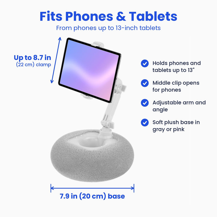 Plush Adjustable Tablet Pillow Stand for Bed and Sofa | Hands-Free Viewing Comfort | Tablet Stands