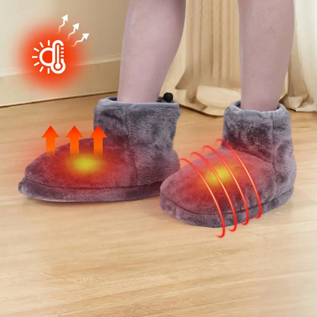 USB Heated Foot Warmer Slippers with Adjustable Heat | Plug-In Warmth for Cold Feet | Foot Warmers