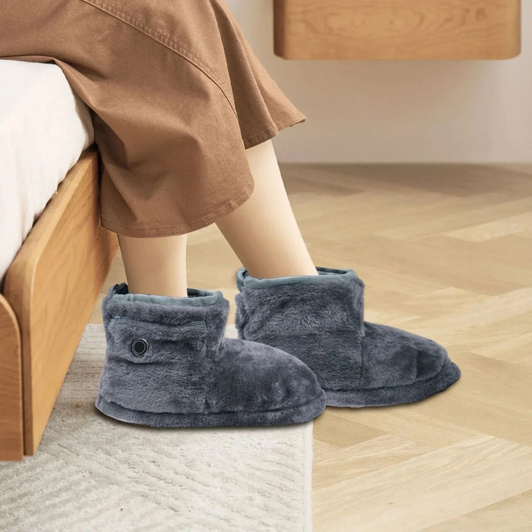 USB Heated Foot Warmer Slippers with Adjustable Heat | Plug-In Warmth for Cold Feet | Foot Warmers