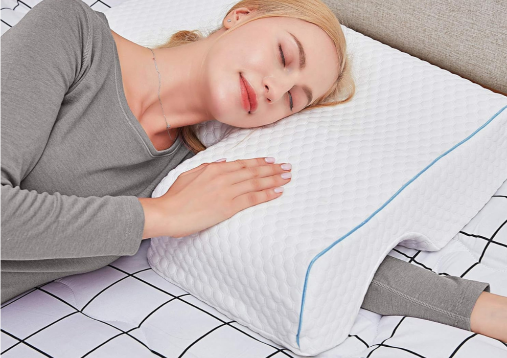 Side Sleeper Shoulder Pillow with Arm Pocket and Cooling Gel Foam | Arm Pocket Keeps Shoulders Comfortable | Bed Pillows