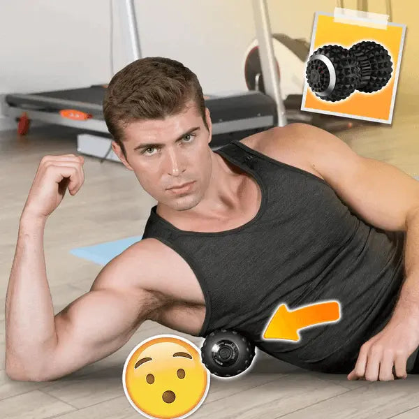 USB Rechargeable Electric Massage Roller with Vibrating Peanut Ball | Cordless Vibrating Recovery Tool | Massagers