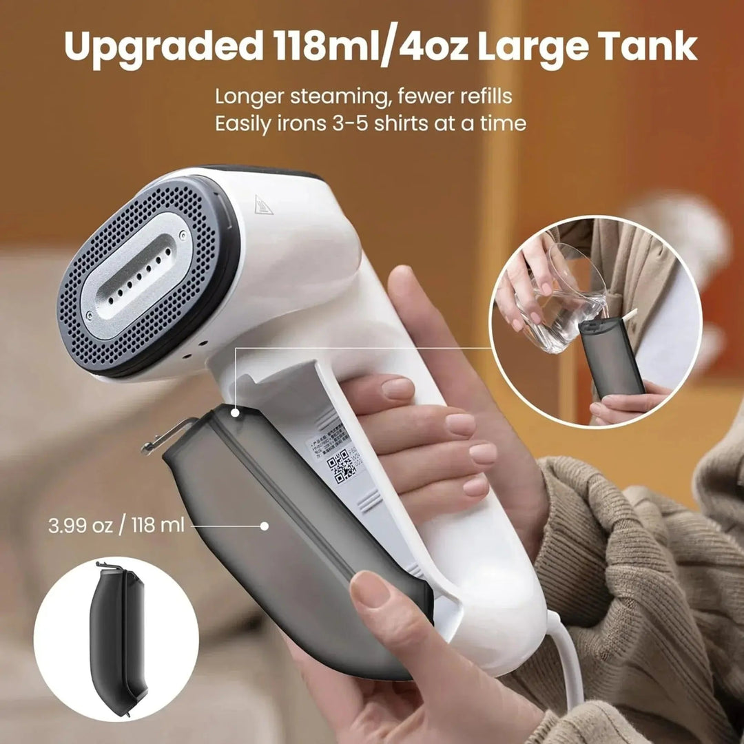Handheld Vacuum Steamer for Clothes with 2300Pa Suction, 110-120V | One-Pass Garment Steamer | Garment Steamers