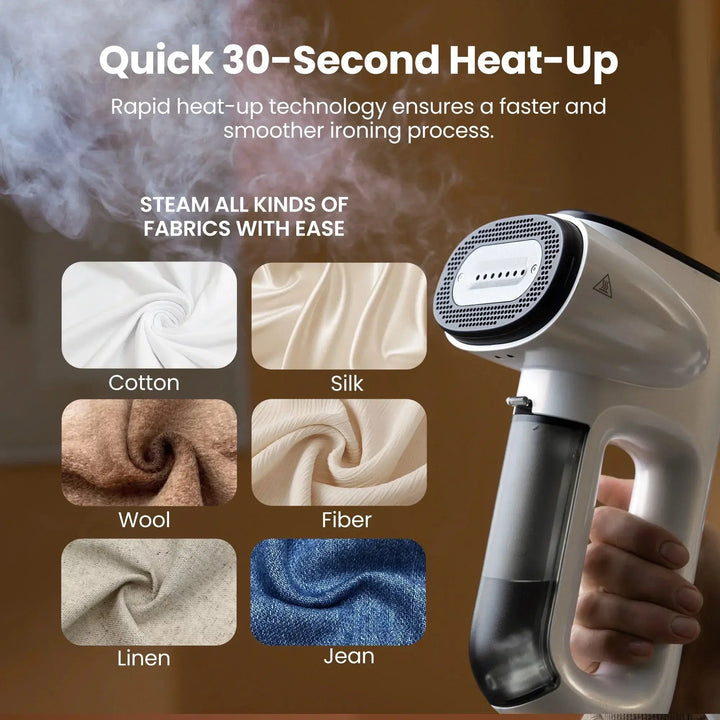 Handheld Vacuum Steamer for Clothes with 2300Pa Suction, 110-120V | One-Pass Garment Steamer | Garment Steamers