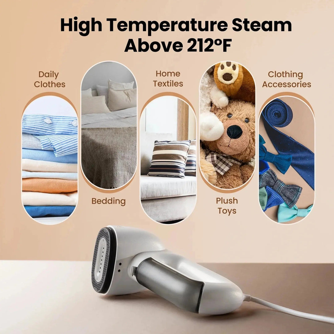 Handheld Vacuum Steamer for Clothes with 2300Pa Suction, 110-120V | One-Pass Garment Steamer | Garment Steamers