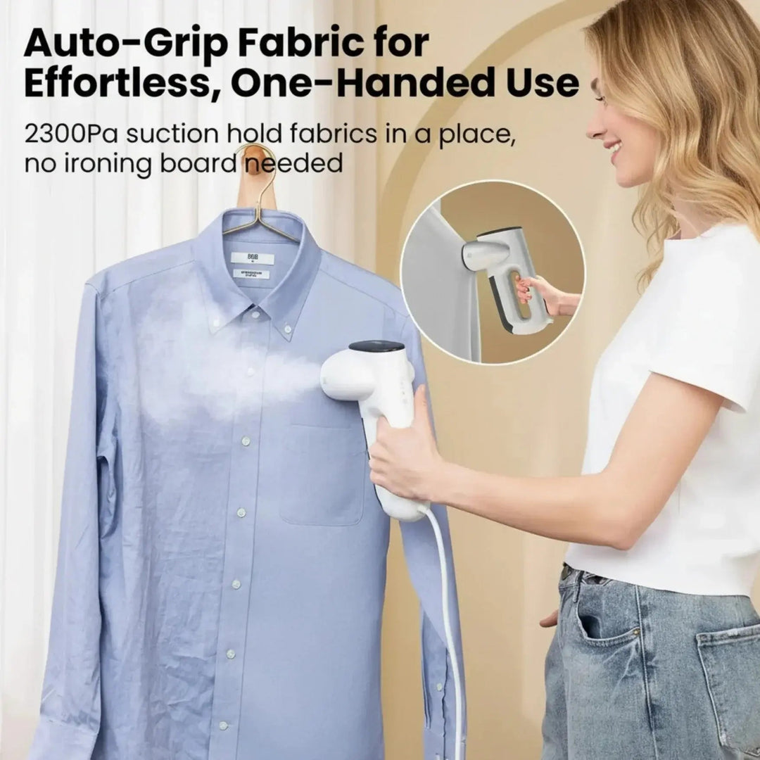 Handheld Vacuum Steamer for Clothes with 2300Pa Suction, 110-120V | One-Pass Garment Steamer | Garment Steamers