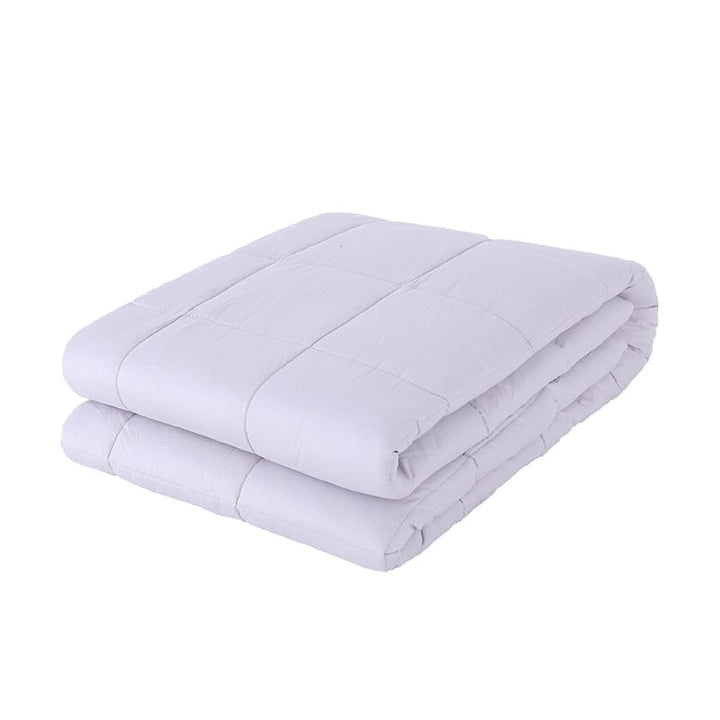 Quilted Cotton Weighted Blanket with Stitched Grid Pockets for Adults | Quilted Cotton Weighted Calm | Weighted Blankets