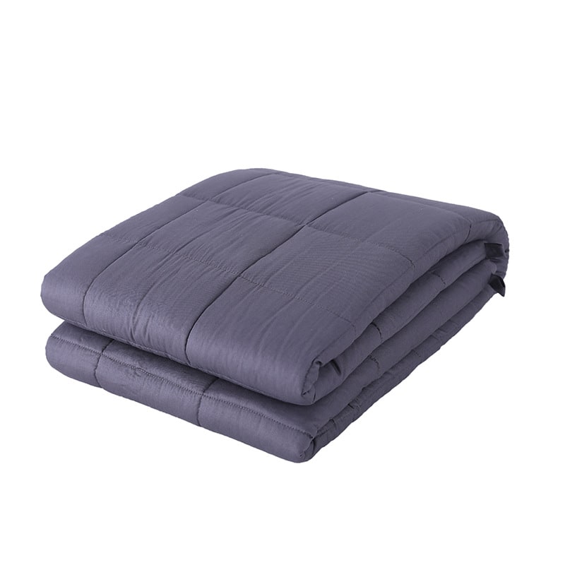 Quilted Cotton Weighted Blanket with Stitched Grid Pockets for Adults | Quilted Cotton Weighted Calm | Weighted Blankets