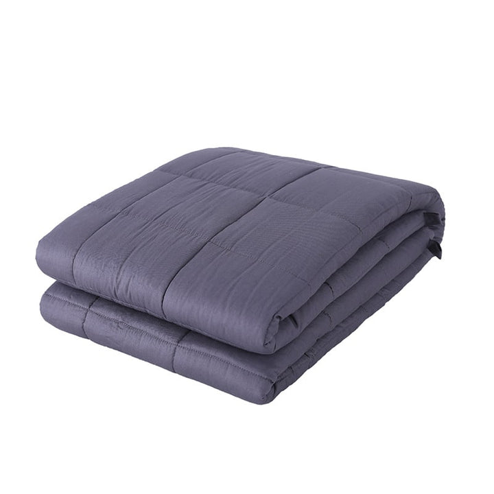 Quilted Cotton Weighted Blanket with Stitched Grid Pockets for Adults | Quilted Cotton Weighted Calm | Weighted Blankets