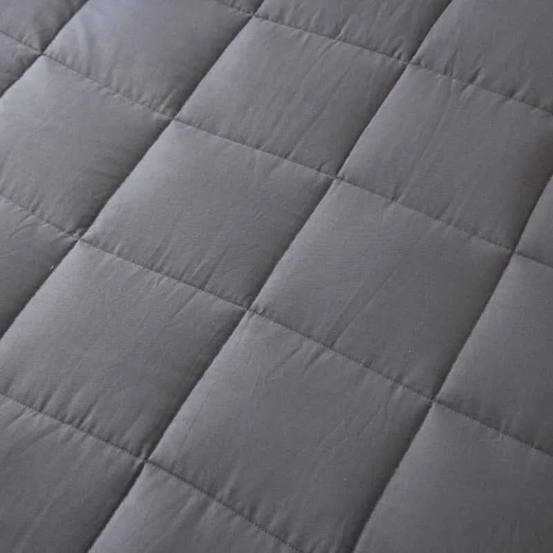 Quilted Cotton Weighted Blanket in Dark Grey, Six Sizes and Weights | Breathable Cotton Weighted Comfort | Weighted Blankets
