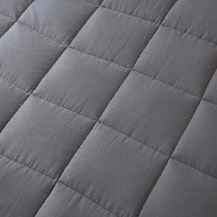 Quilted Cotton Weighted Blanket in Dark Grey, Six Sizes and Weights | Breathable Cotton Weighted Comfort | Weighted Blankets