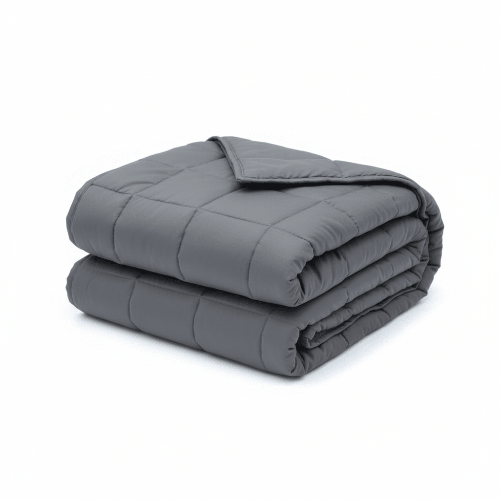 Quilted Cotton Weighted Blanket in Dark Grey, Six Sizes and Weights | Breathable Cotton Weighted Comfort | Weighted Blankets