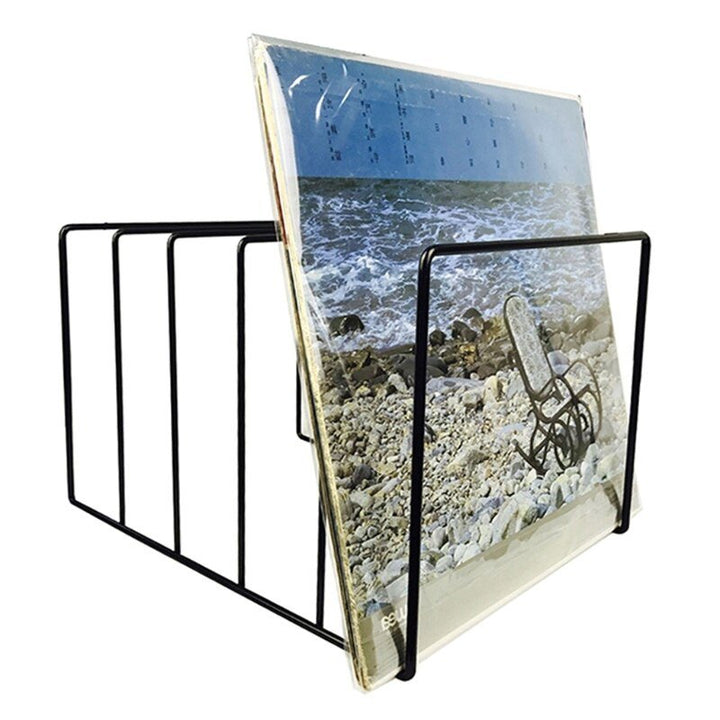 Wrought Iron Triangle Shelf for Books, Magazines and Vinyl Records | Metal Triangle Shelf for Books and LPs | Home Storage
