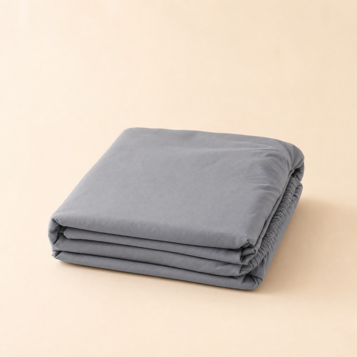 Deep Pocket Cotton Fitted Sheet with Non-Slip Corner Bands in Twin to King | Stays Drum-Tight on Deep Mattresses | Bedding Sets